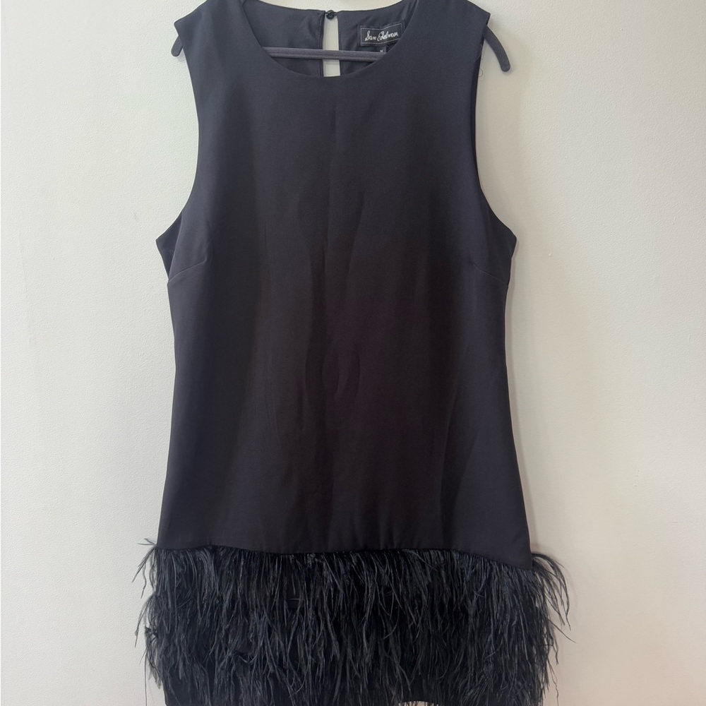 Sam Edelman Black Feathered Mini Dress - Picture 6 of 7